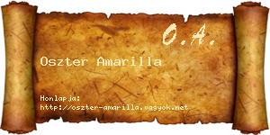 Oszter Amarilla névjegykártya